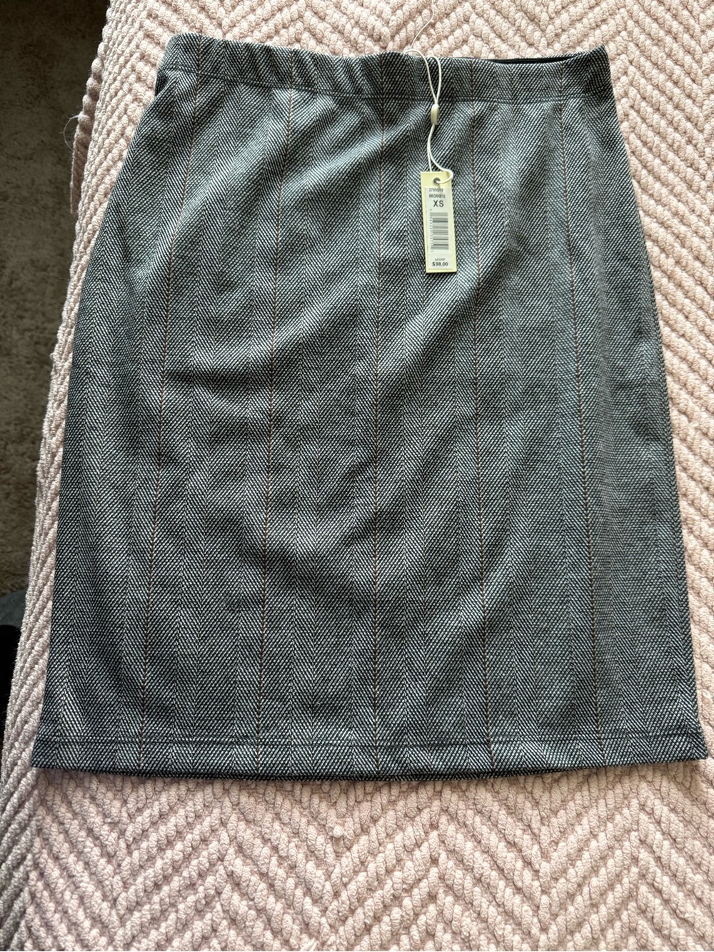 Max Studio Herringbone Pencil Skirt
